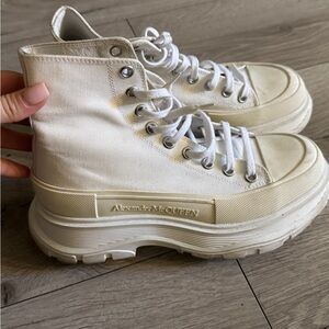 Alexander McQueen White Chunky Platform Sneakers